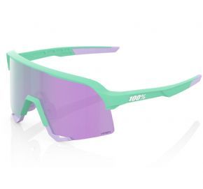 100% S3 Sunglasses Soft Tact Mint/HiPER Lavender Mirror Lens